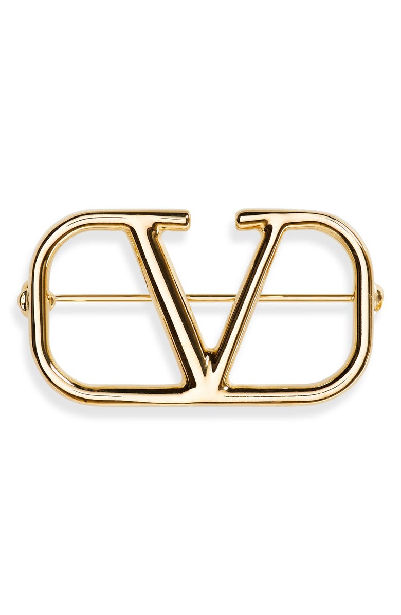 Valentino Garavani VLOGO Brooch, Main, color, 