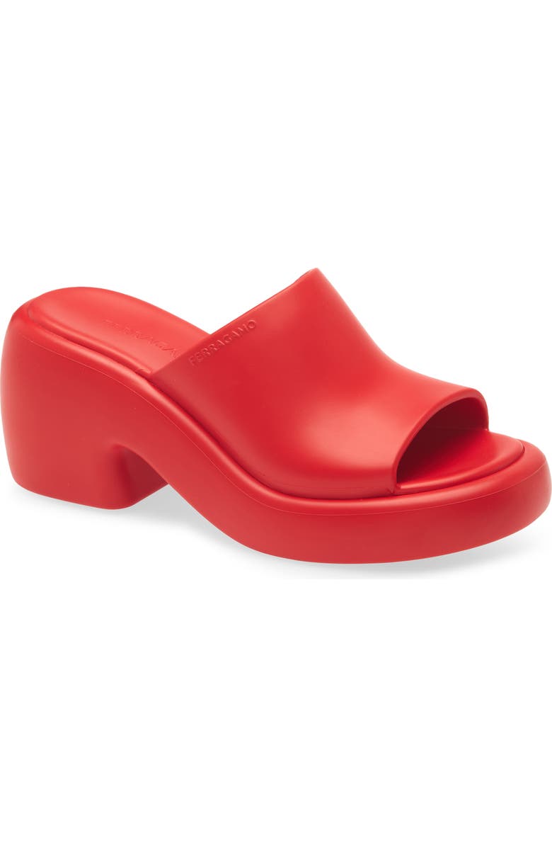 FERRAGAMO Platform Slide Sandal, Main, color,