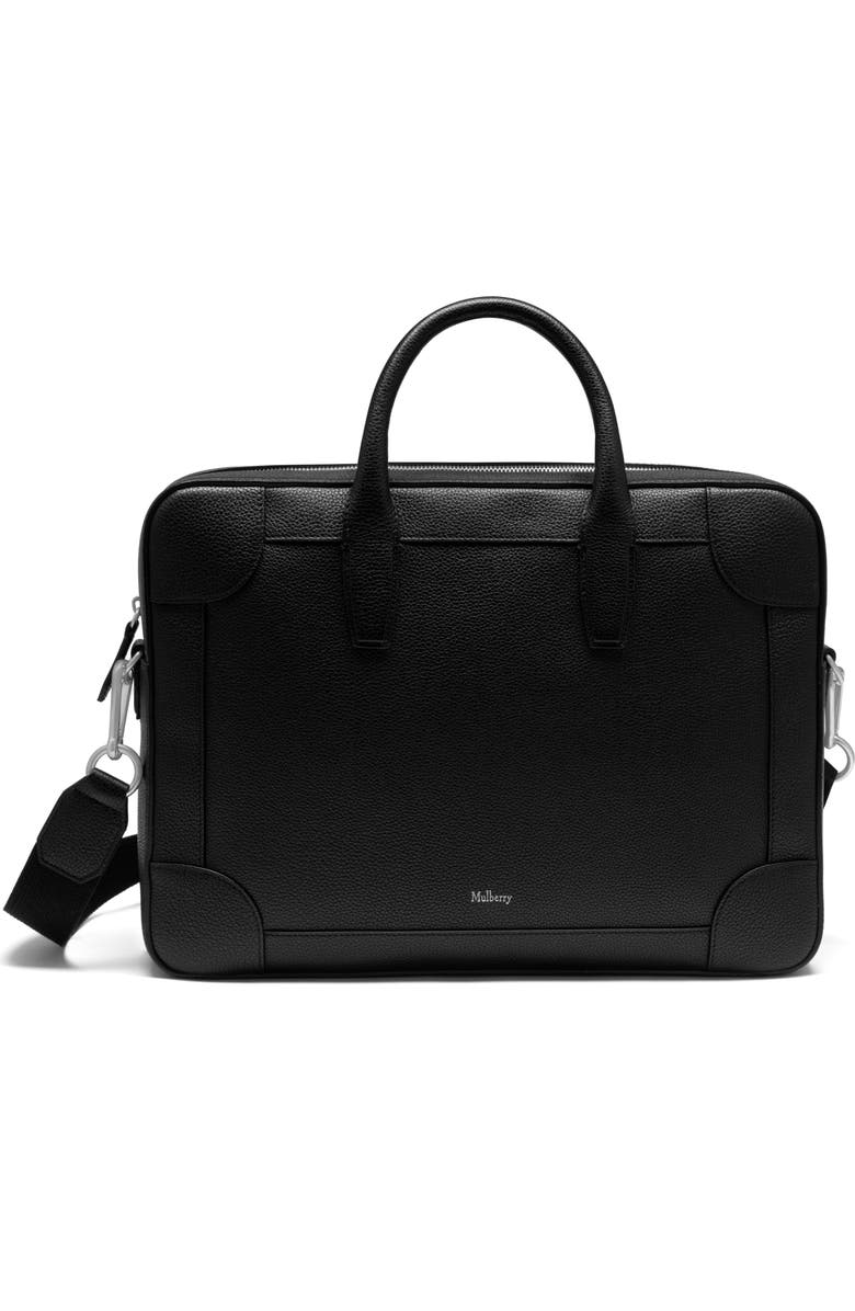 Mulberry Belgrave Leather Briefcase, Main, color, Black