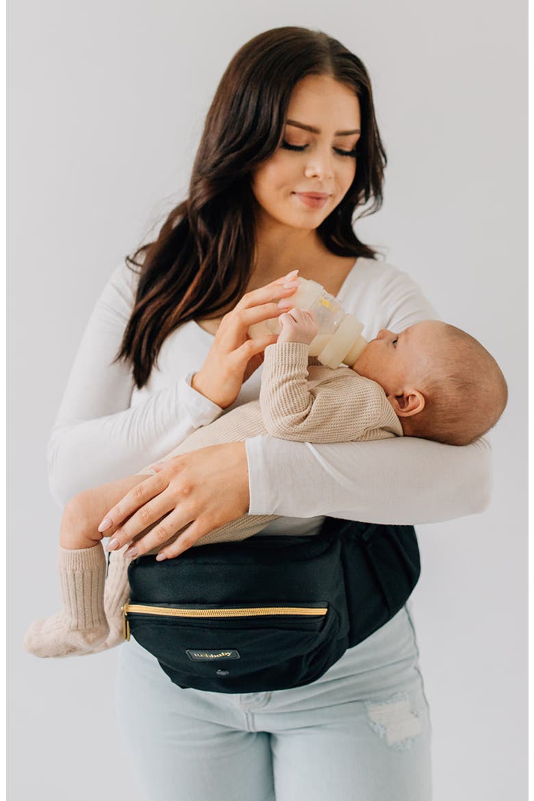 Hip Seat Carrier + Crossbody Strap Set, Alternate, color, BLACK AND GOLD/ ATLAS