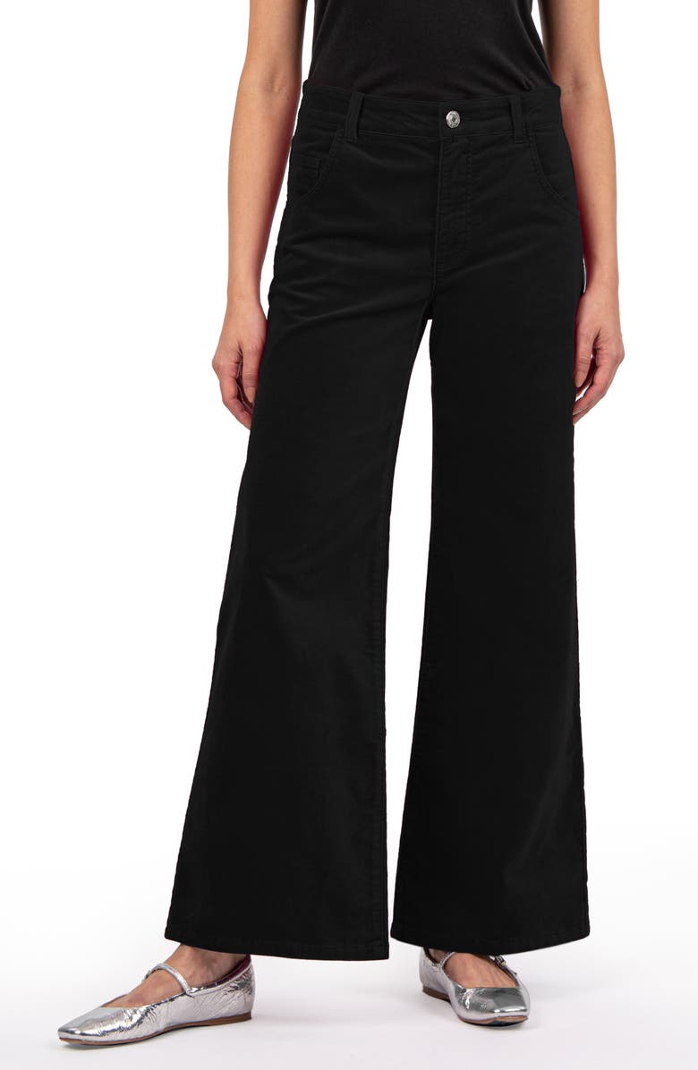 KUT from the Kloth Jean High Waist Wide Leg Pants, Main, color, Black Jm