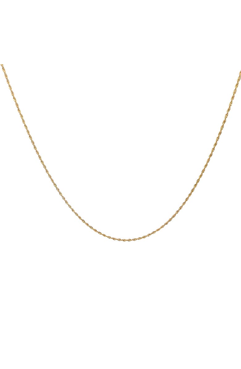 Ancona Jewelry 18K Yellow Gold Diamond Cut Rope Chain Necklace 1.5mm, Alternate, color, Yellow