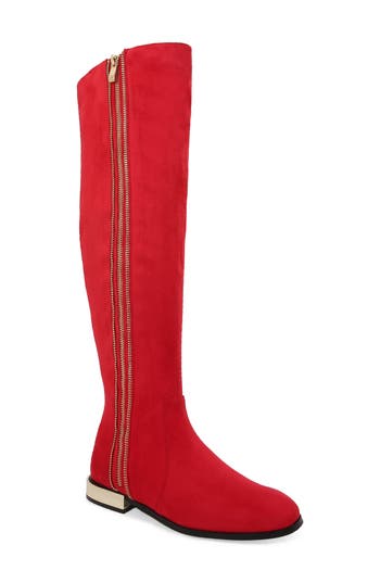 Ninety Union Majestic Knee High Boot In Red