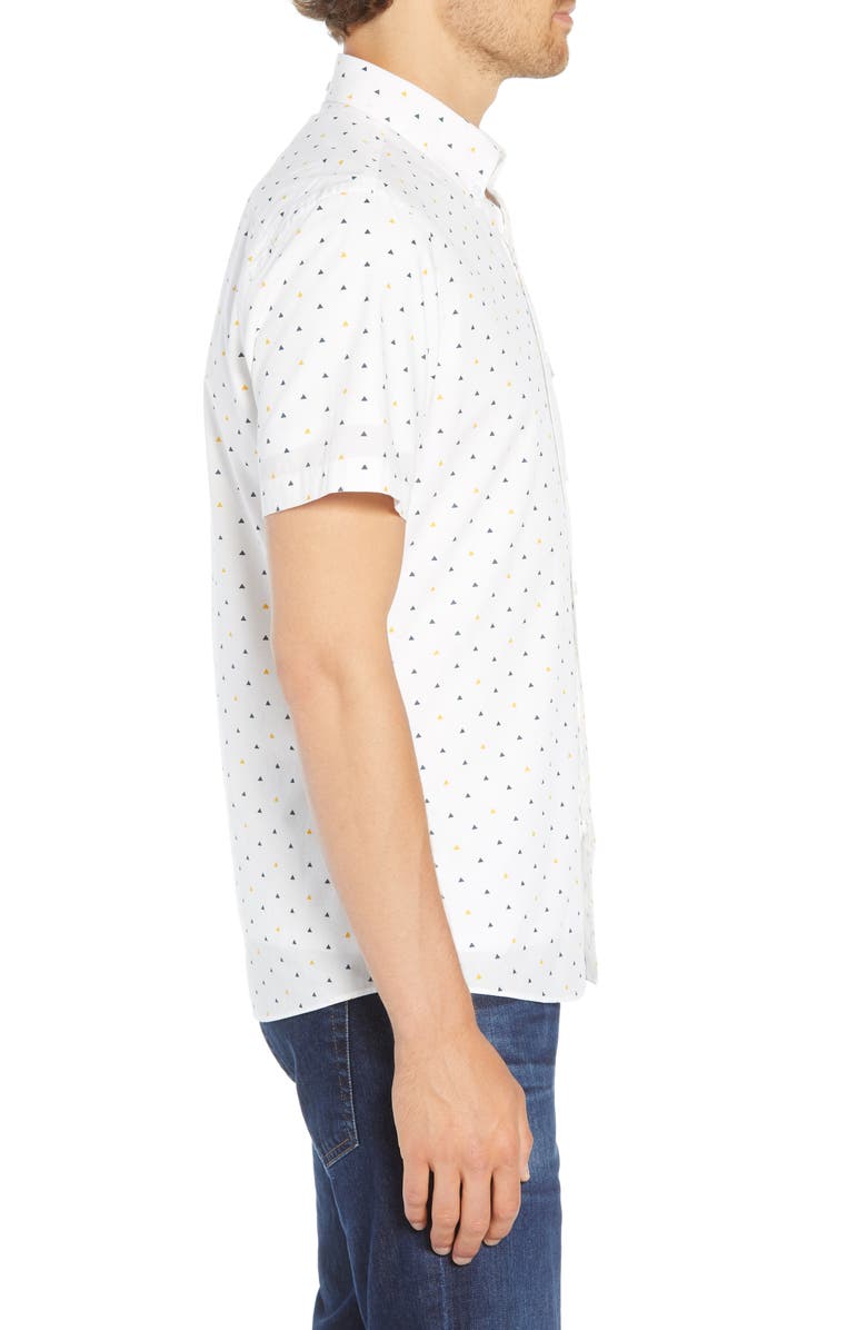 1901 Ivy Trim Fit Triangle Print Sport Shirt, Alternate, color, 