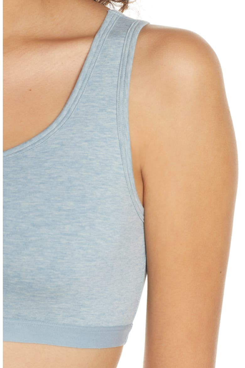 Scoop Neck Knit Bralette, Alternate, color, SKY SKY