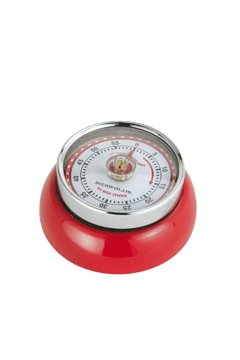 Magnetic Retro 60 Minute Kitchen Timer, 2.75-Inch, Main, color, Red