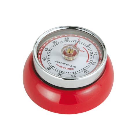 Magnetic Retro 60 Minute Kitchen Timer, 2.75-Inch