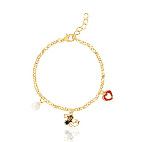Minnie Mouse Charm Bracelet, 6.5" + 1"