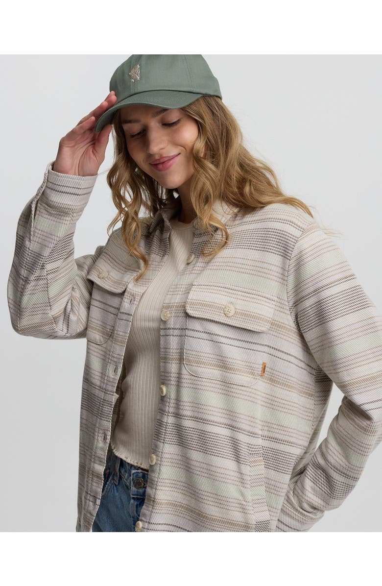 tentree Somerset Shacket, Alternate, color, Sand Stone Multi Stripe
