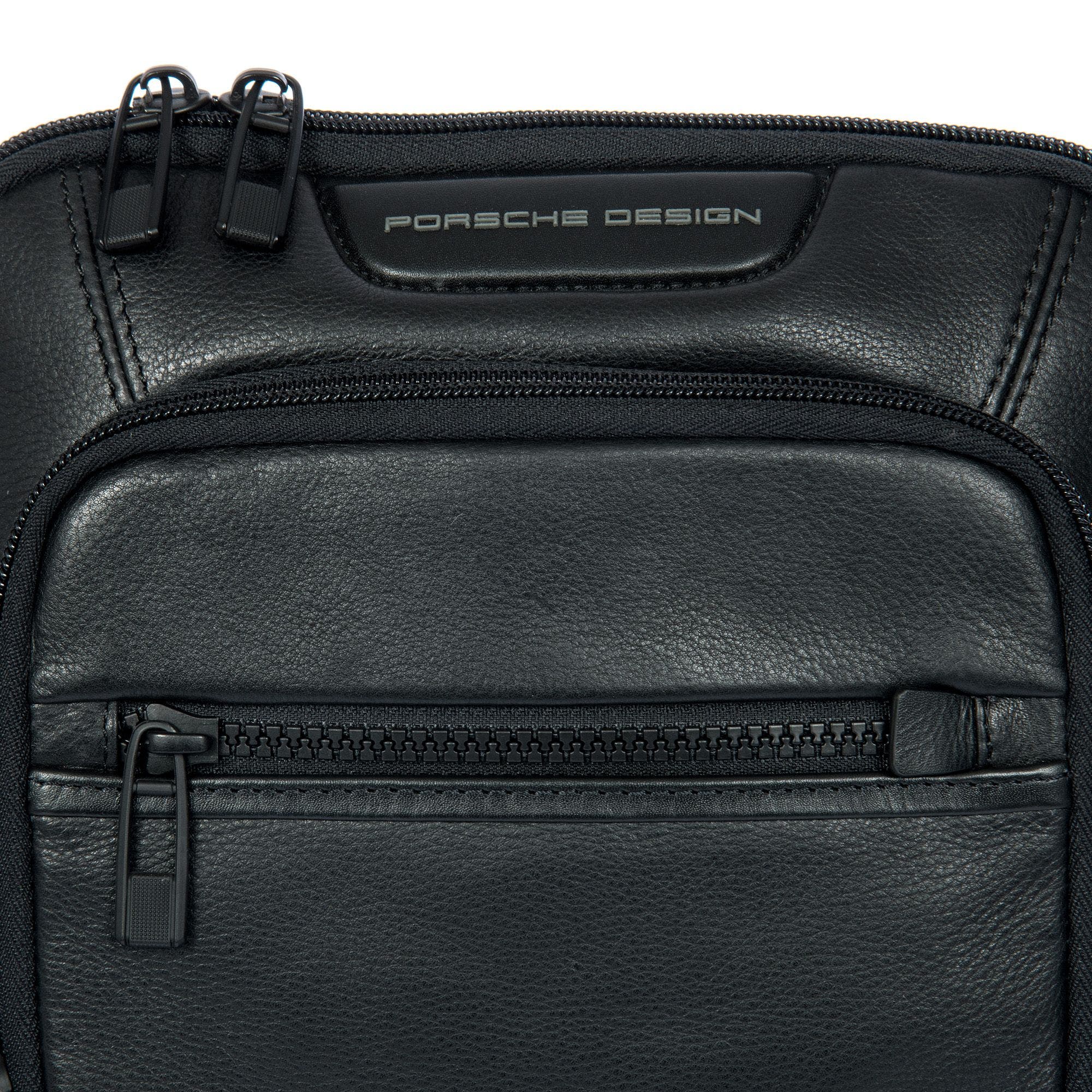Porsche Design Roadster Leather EVO Shoulder Bag, Alternate, color, Black
