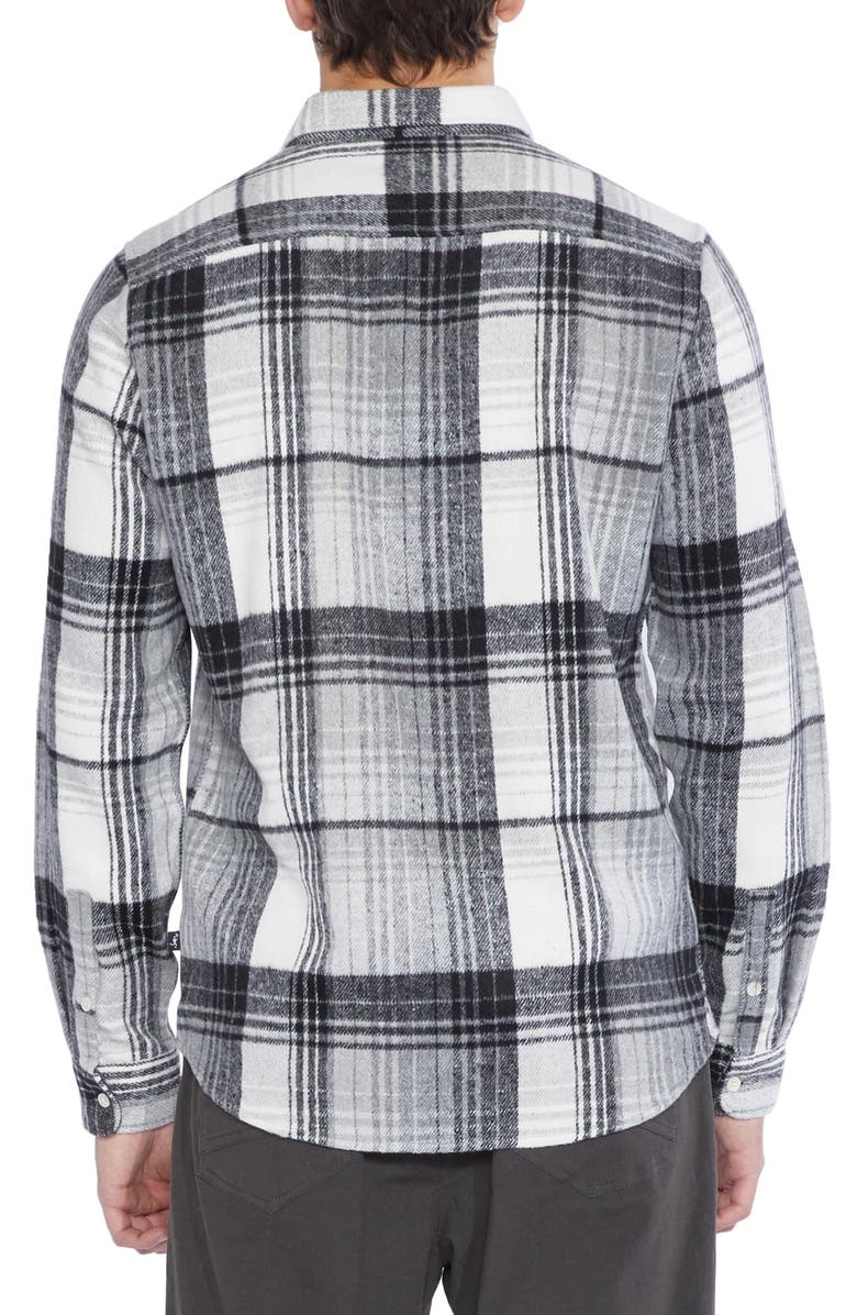 Civil Society Plaid Flannel Button-Up Shirt, Alternate, color, Gray