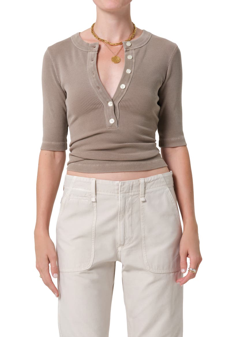 Nali Rib Henley, Main, color, SAND ATLAS BROWN