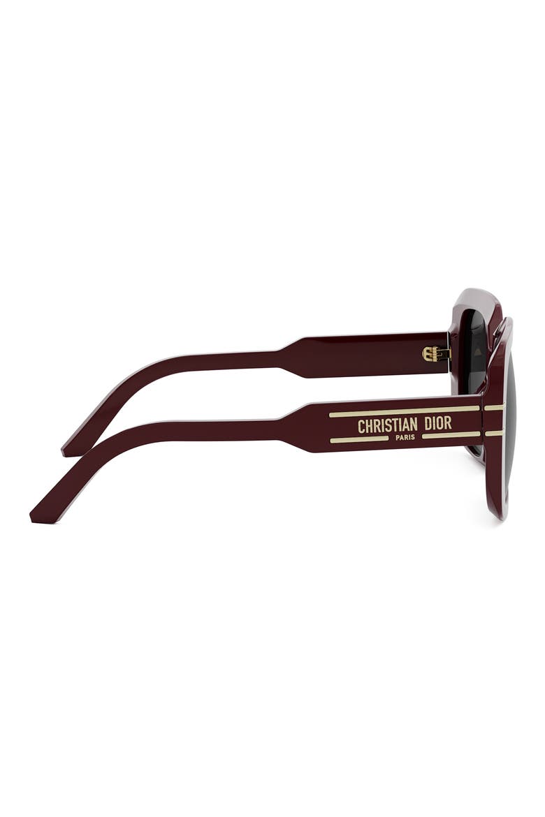 'DiorSignature S11I Square Sunglasses, Alternate, color, GRYO/SMKG