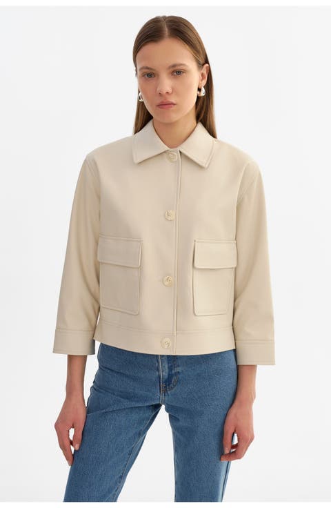 Elara | Faux Leather Jacket