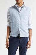 Eleventy Silk Zip Vest