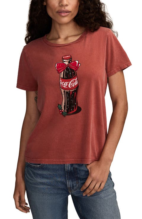 Coca-Cola® Christmas Bottle Cotton Graphic T-Shirt