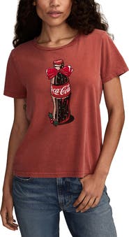 Lucky Brand Coca-Cola® Christmas Bottle Cotton Graphic T-Shirt