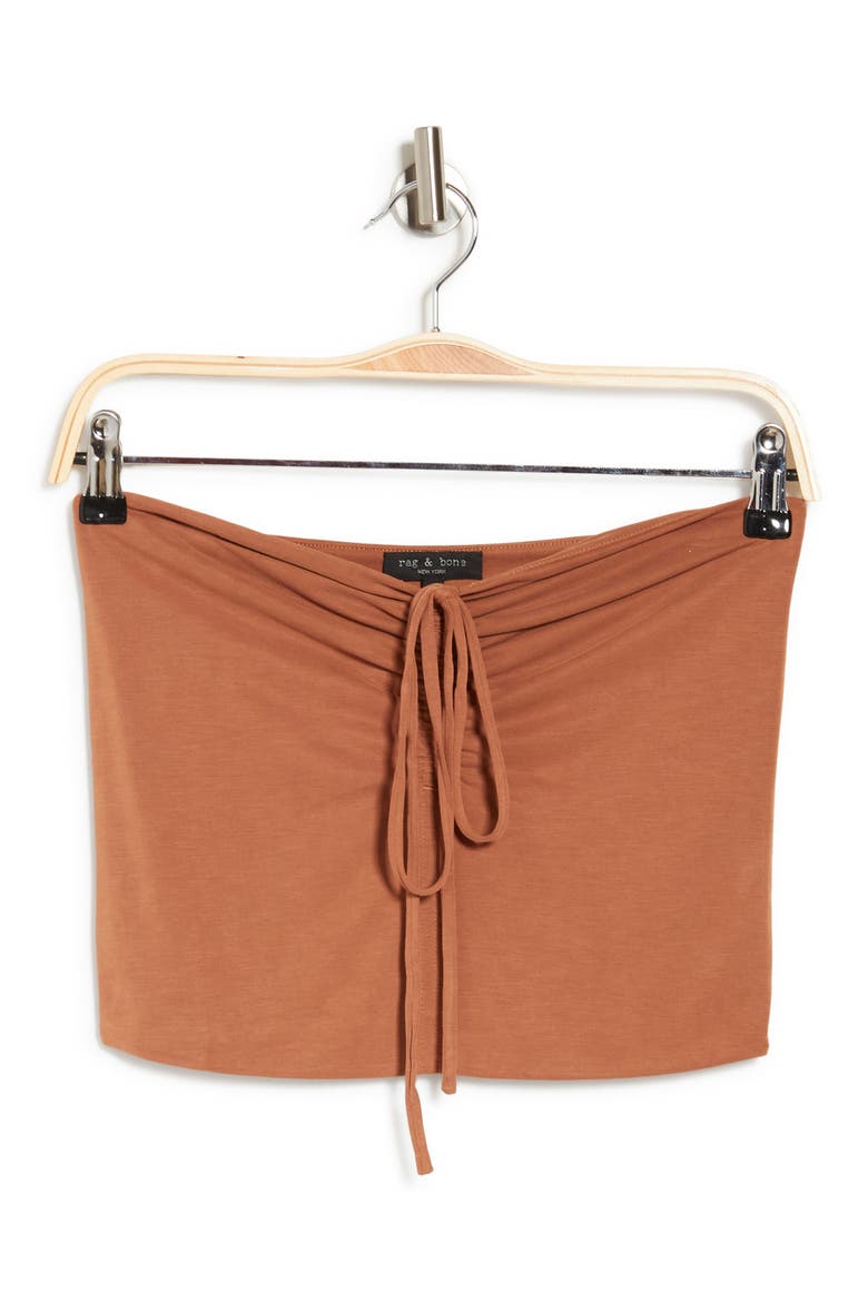 Christy Halter Crop Top, Alternate, color, LTBROWN