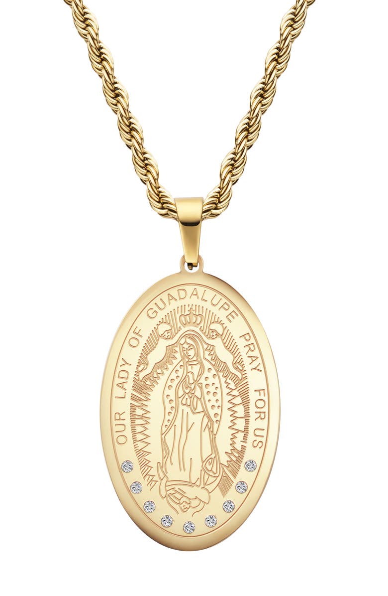 EDFORCE Men's Mary Guadalupe Pendant Necklace, Main, color, Gold