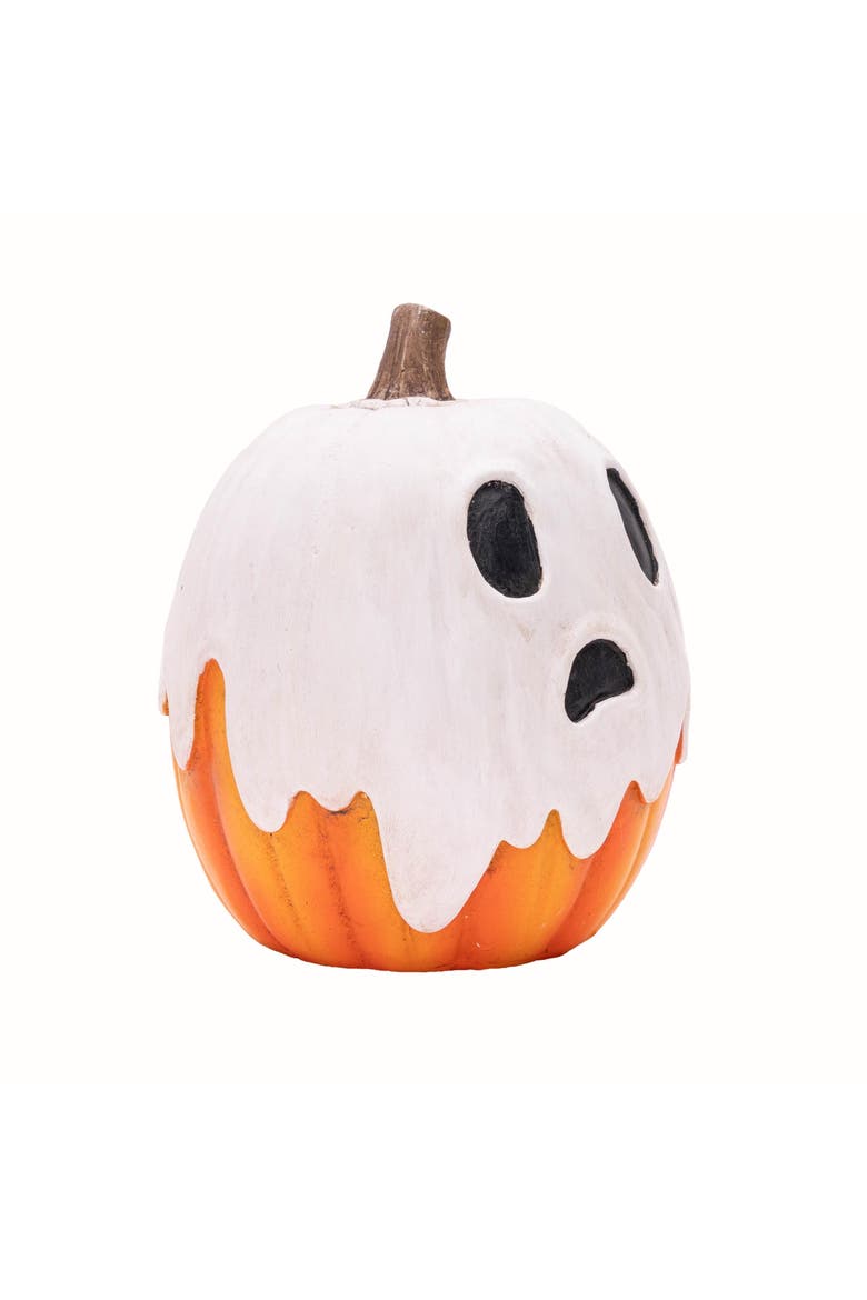 Ghost Pumpkins Set of 2 Halloween Figurines, Alternate, color, Orange