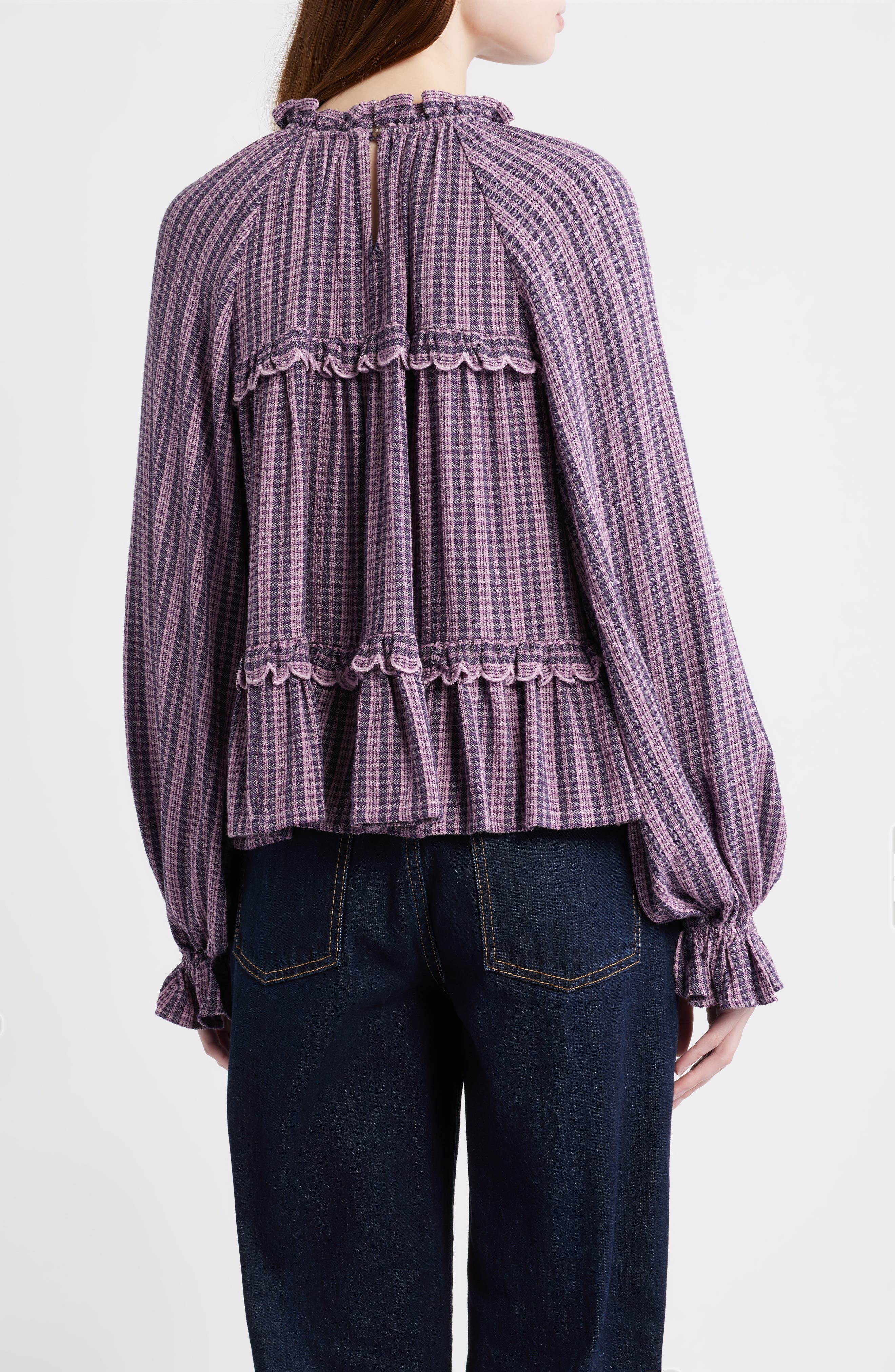 Long Sleeve Plaid Woven Shirt - image 4