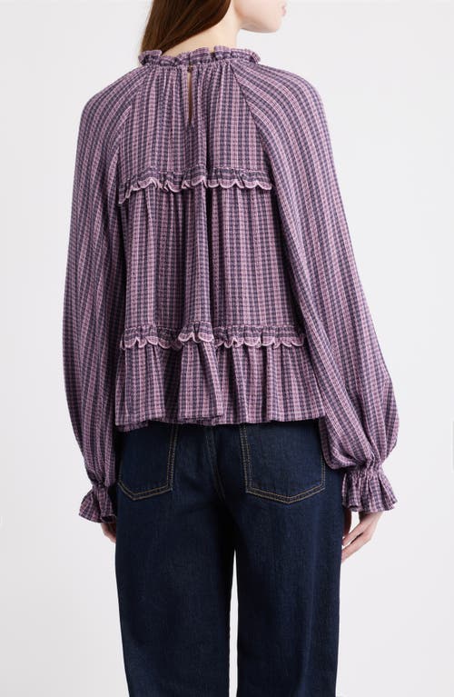 Treasure & Bond Long Sleeve Plaid Woven Shirt In Multi