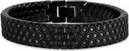 Esquire Men's Black Spinel Honeycomb Watch Band Bracelet