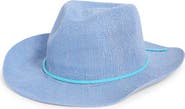 Vince Camuto Studded Band Straw Cowboy Hat