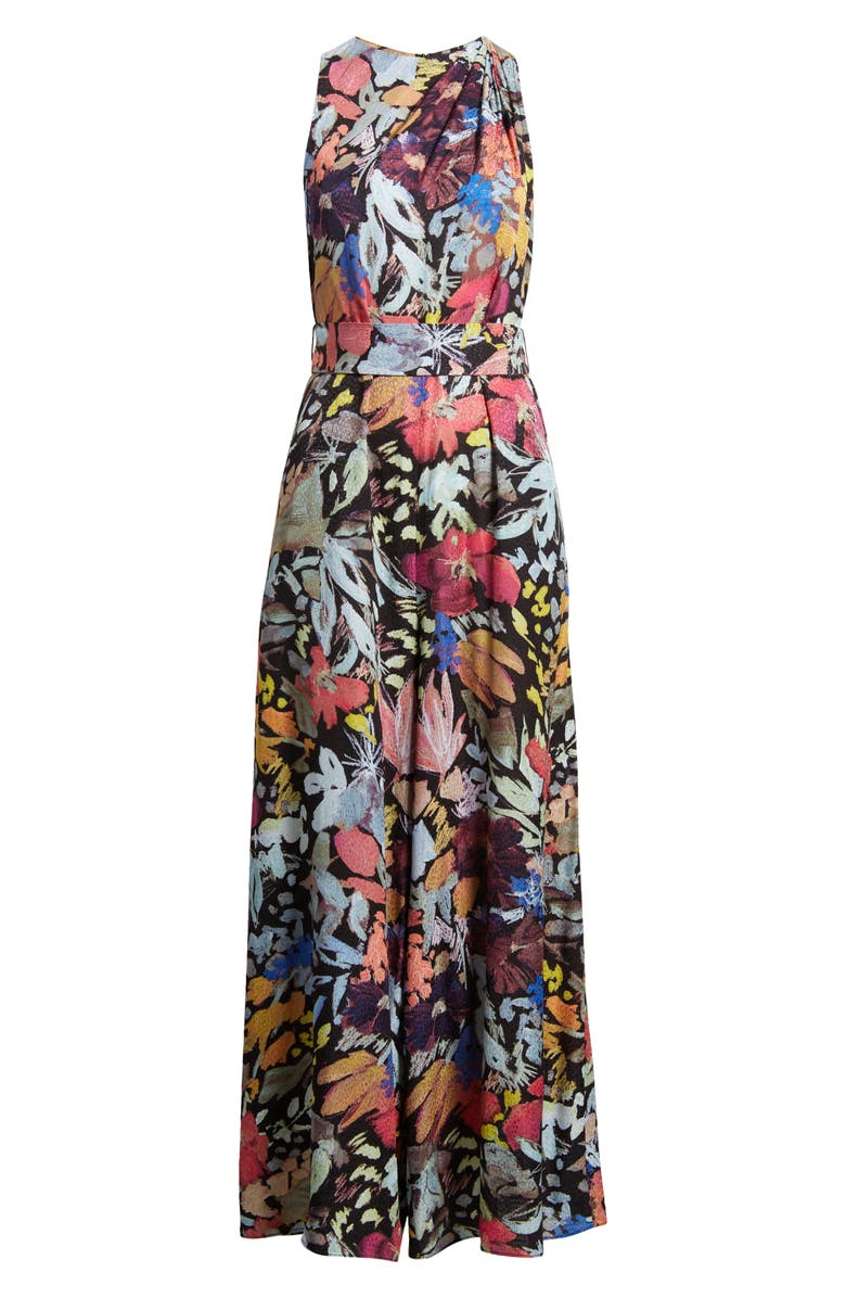 Ted Baker London Orta Floral Sleeveless Wide Leg Chiffon Jumpsuit, Alternate, color, 