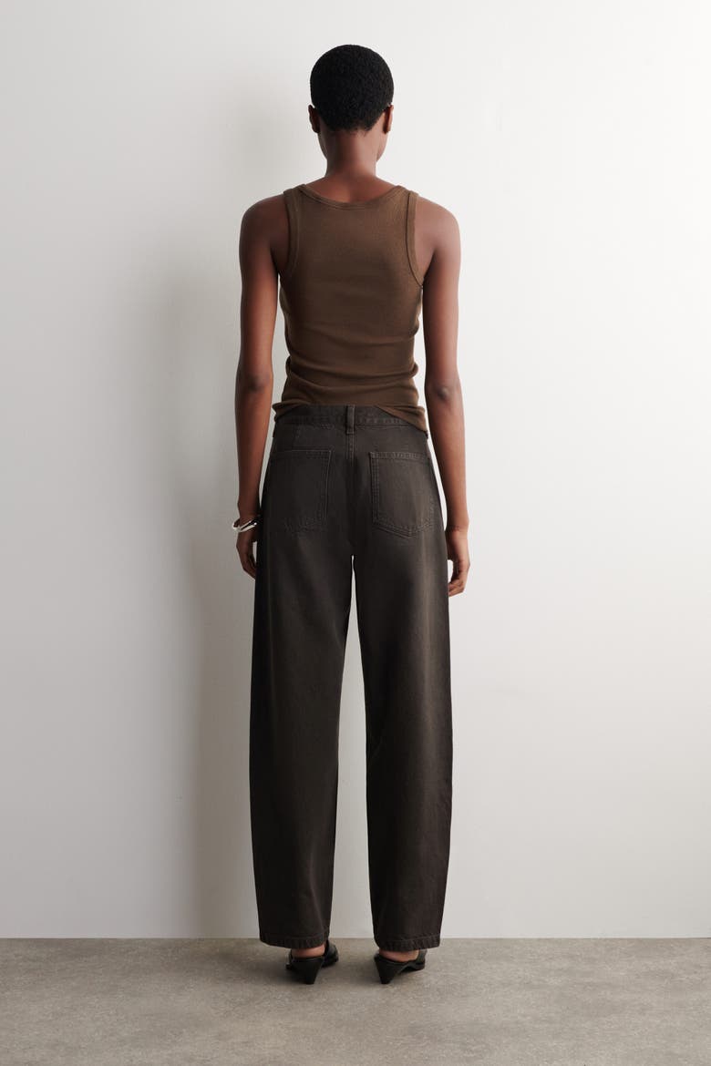 Patch-Pocket Straight-Leg Jeans, Alternate, color, BROWN