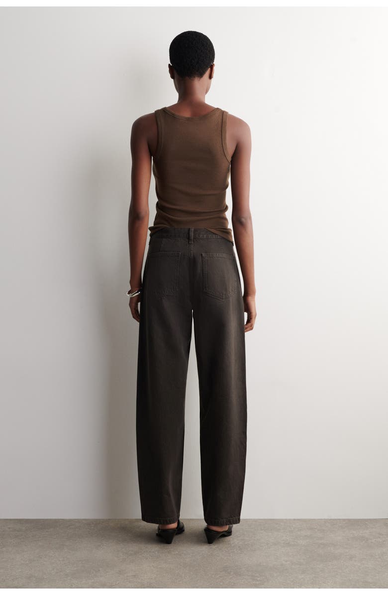 COS Patch-Pocket Straight-Leg Jeans, Alternate, color, Brown