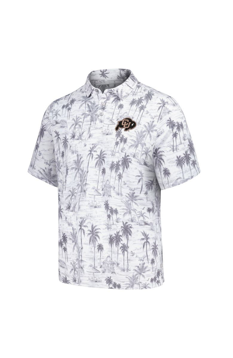 Tommy Bahama Men's Tommy Bahama Gray Colorado Buffaloes Sport Cabana Shores IslandZone Tri-Blend Polo, Alternate, color, 