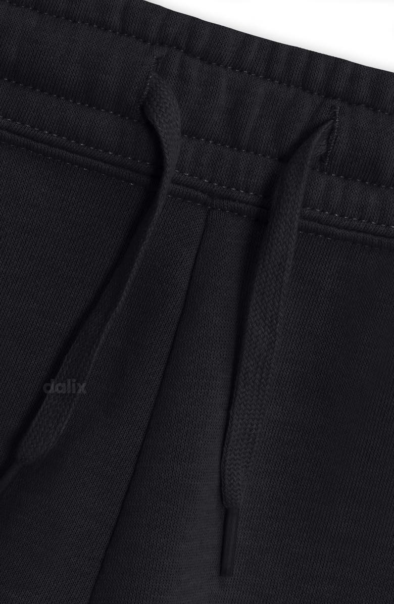 Dalix Womens Ghost Midweight Washed Fleece Shorts, Alternate, color, Black