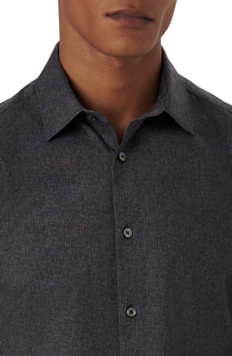Bugatchi James OoohCotton<sup>®</sup> Mélange Button-Up Shirt, Alternate, color, 