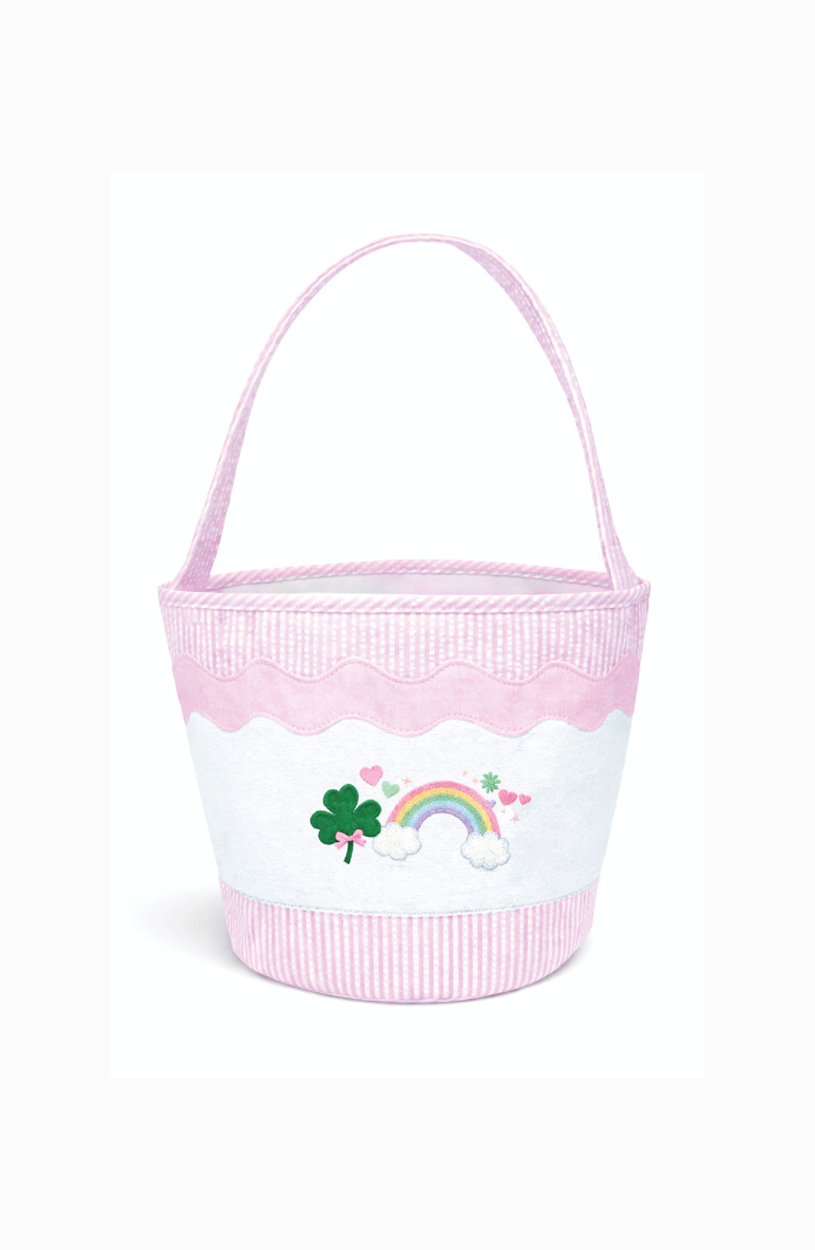 Bits & Bows Rainbow Shamrock Gift Tote, Main, color, Pink