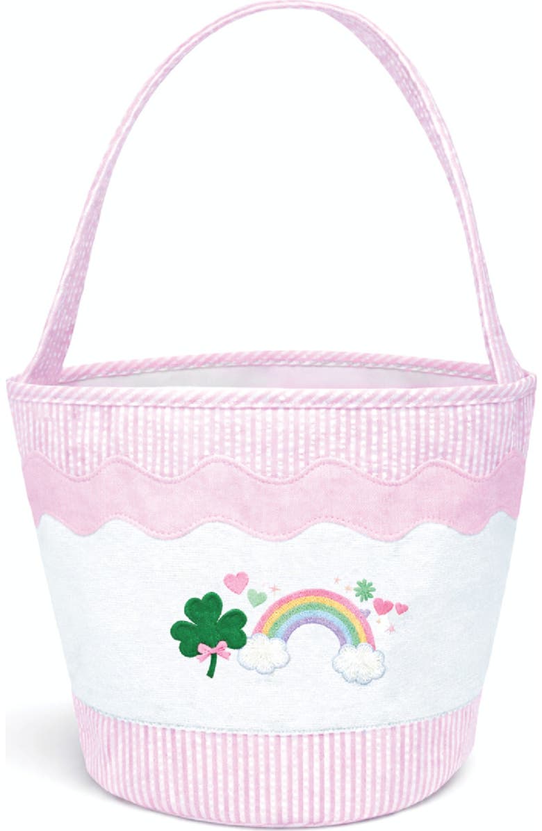 Bits & Bows Rainbow Shamrock Gift Tote, Main, color, Pink