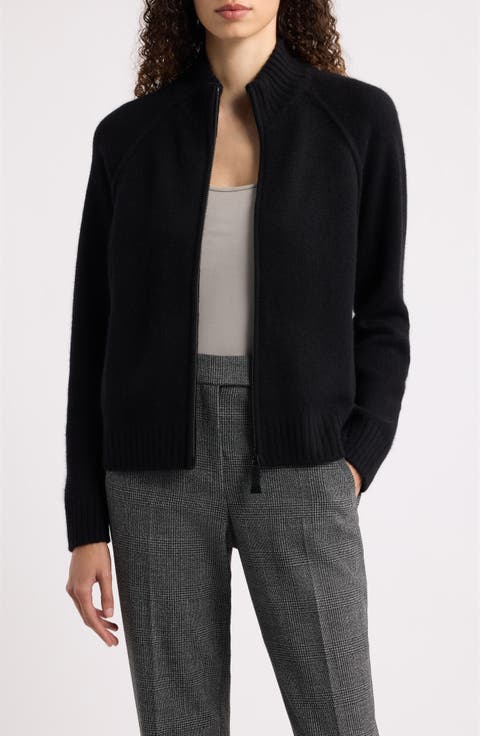 Cashmere Zip Cardigan
