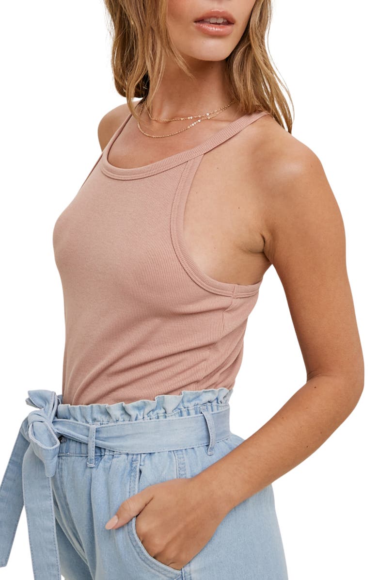 WISHLIST Ribbed Knit Tank, Alternate, color, Ginger