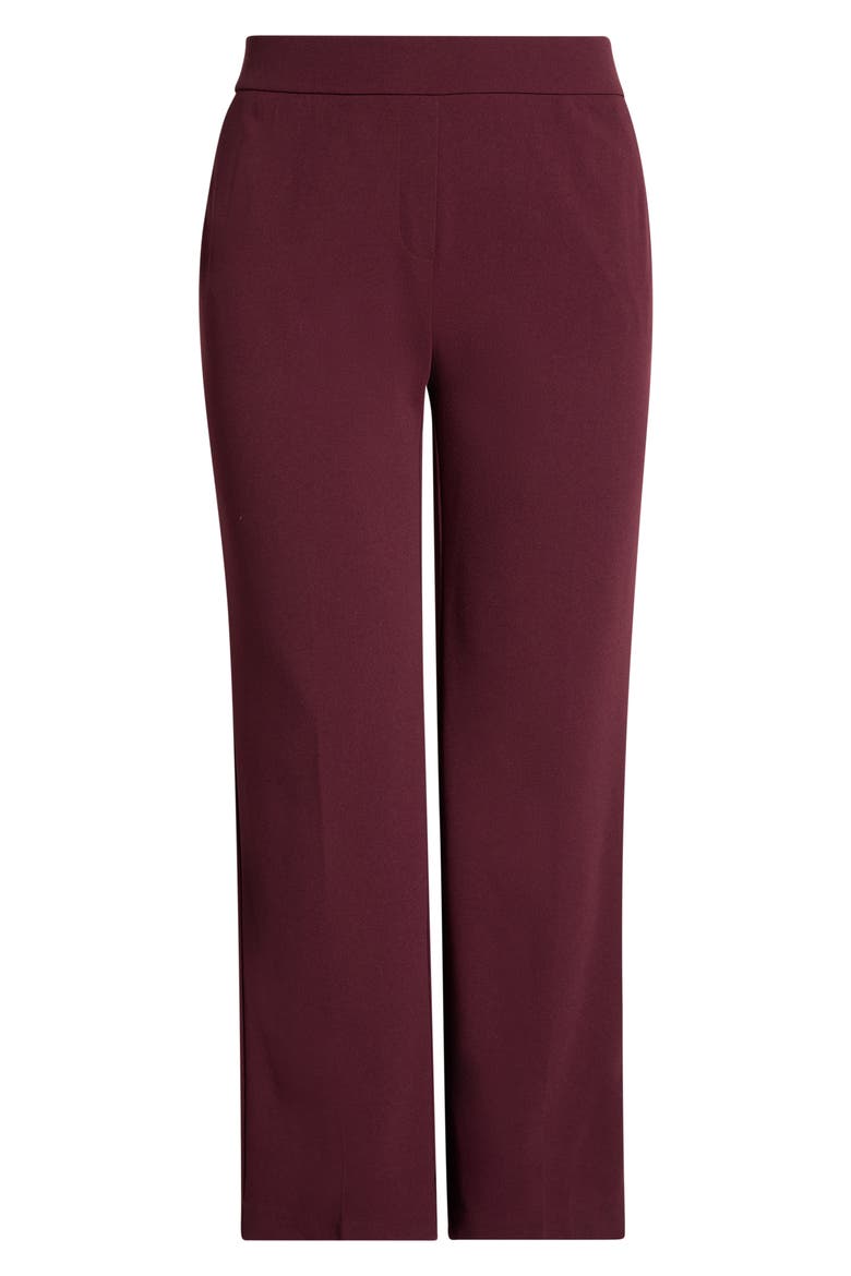 Pull On Straight Leg Trousers, Alternate, color, BAROLO
