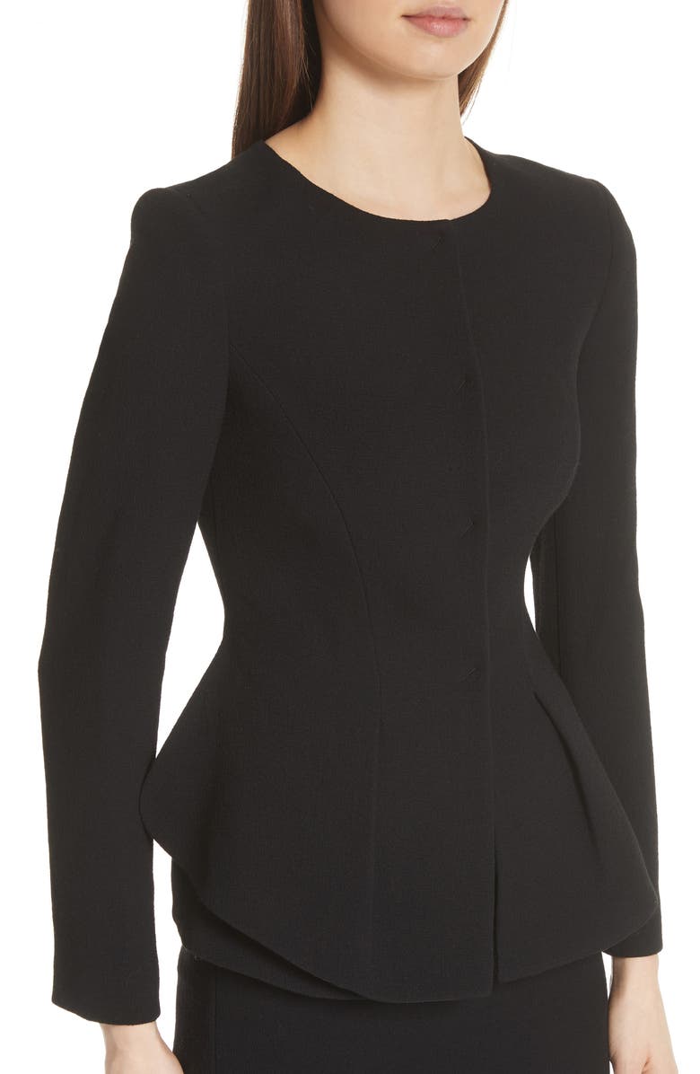 Emporio Armani Wool Peplum Jacket, Alternate, color,