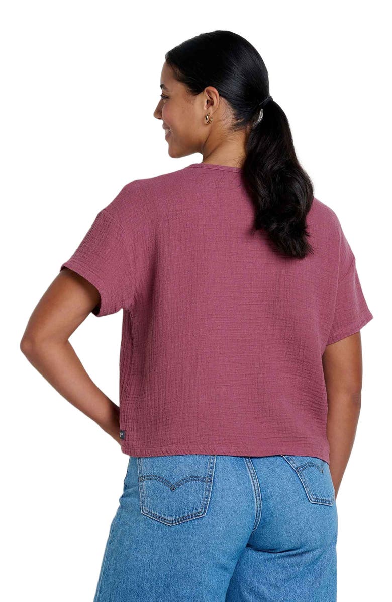 Toad & Co Tate Double Weave Short Sleeve Shirt, Alternate, color, Wild Ginger