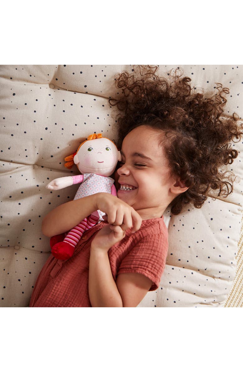 HABA Soft Baby Doll Roya - 10" Rag Doll with Red Pigtails, Pink Dress - Machine Washable HABA Doll - Ideal Soft Doll for 2 Year Old Girls, Alternate, color, Multi