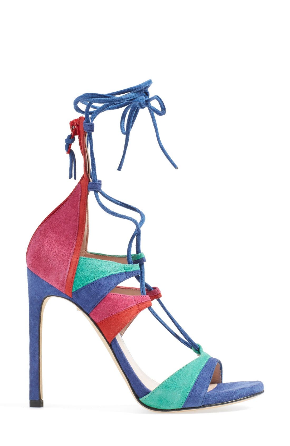 Leg Wrap High Dress Sandal, Alternate, color, BRIGHT MULTI
