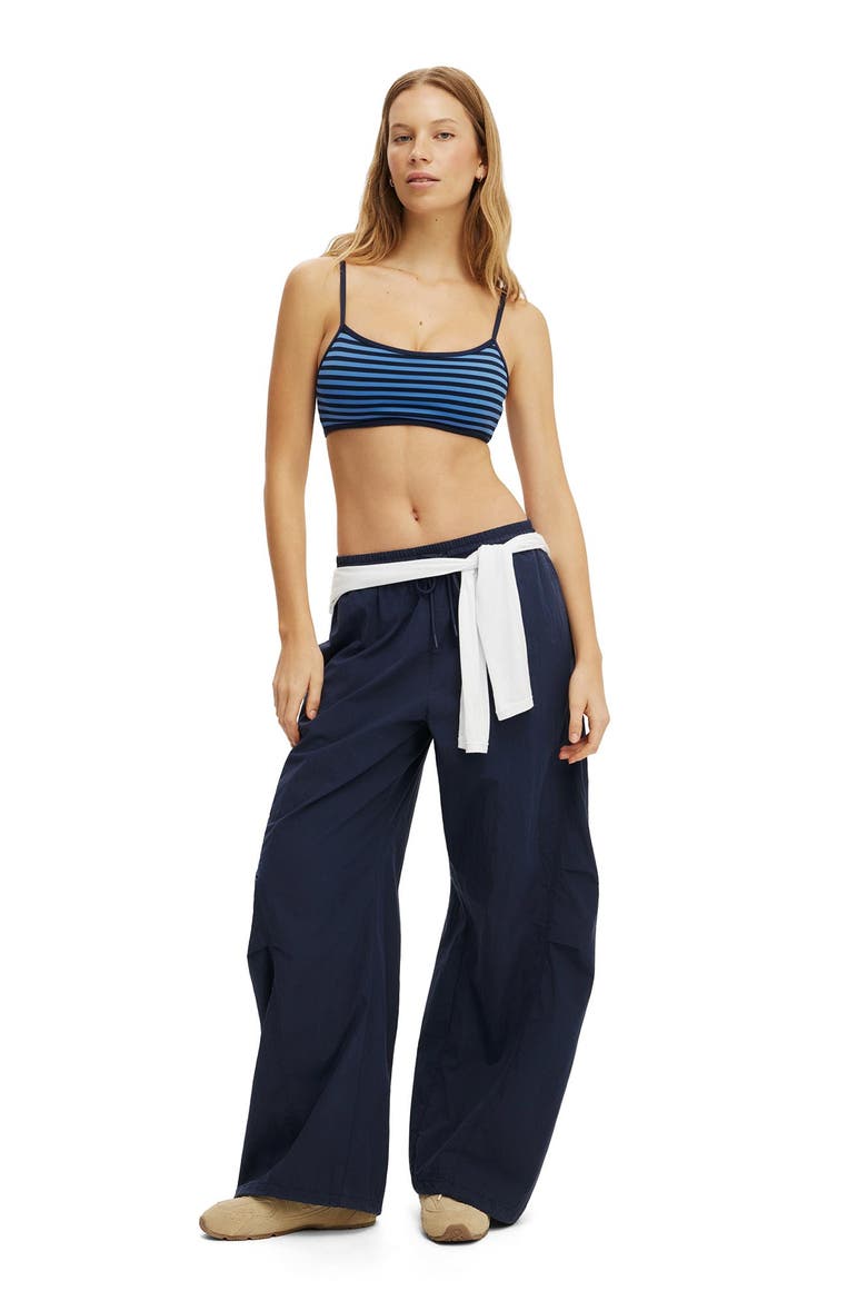 Women's Active Ultra Smooth Double Strap Back Crop, Alternate, color, Prep Sport Navy Ultramarine