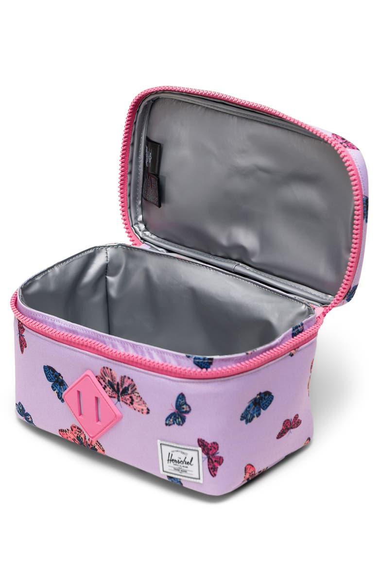 Herschel Supply Co. Kids' Heritage Lunch Bag, Alternate, color, Butterfly - Lavendula