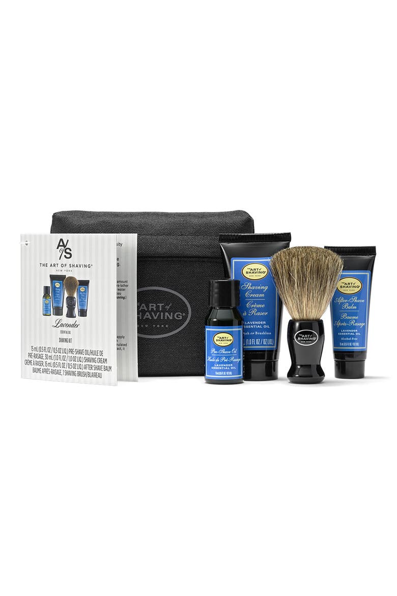 The Art of Shaving® Travel Size Starter Kit & Bag, Main, color, LAVENDER