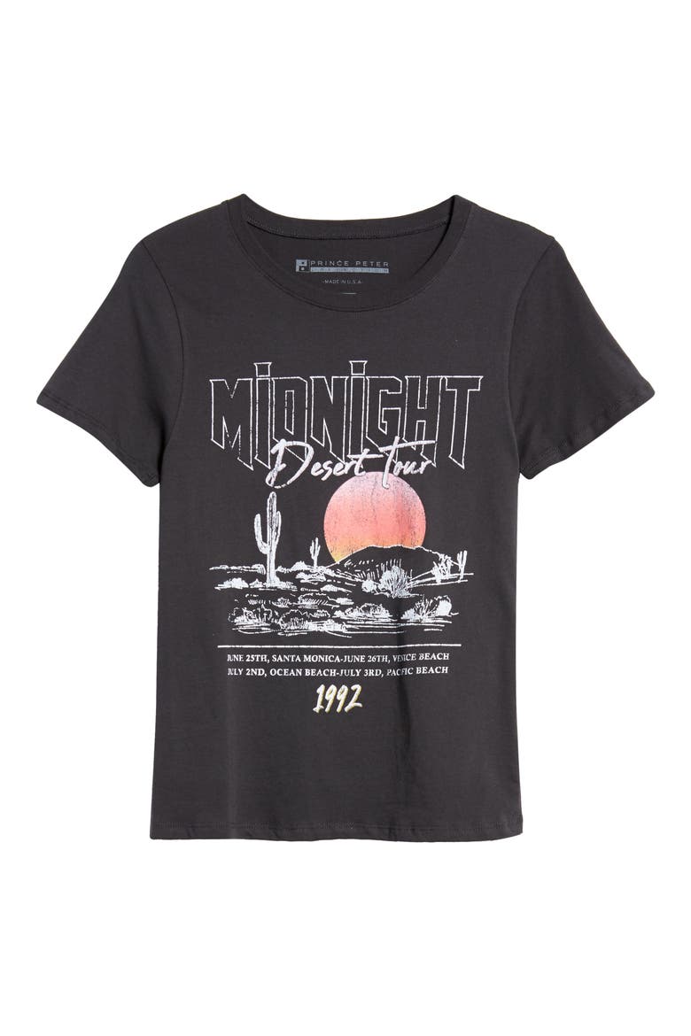 Midnight Desert Tour Women's Graphic Tee, Alternate, color, OFF BLACK