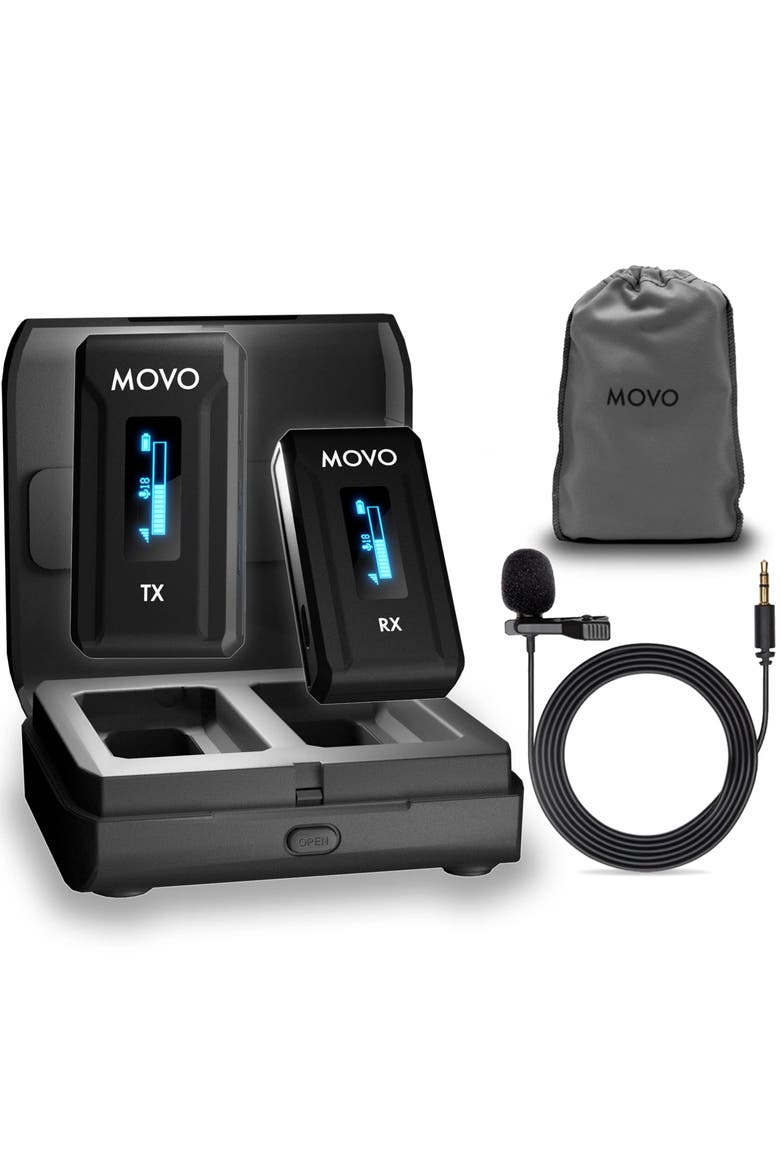 WMX-2 Wireless Lavalier Microphone System with Charging Case for Cameras, Main, color, Black