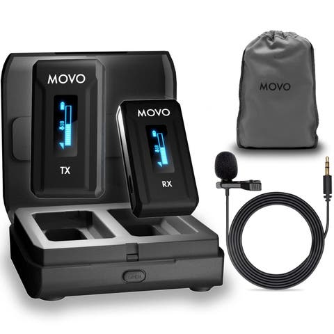 WMX-2 Wireless Lavalier Microphone System with Charging Case for Cameras