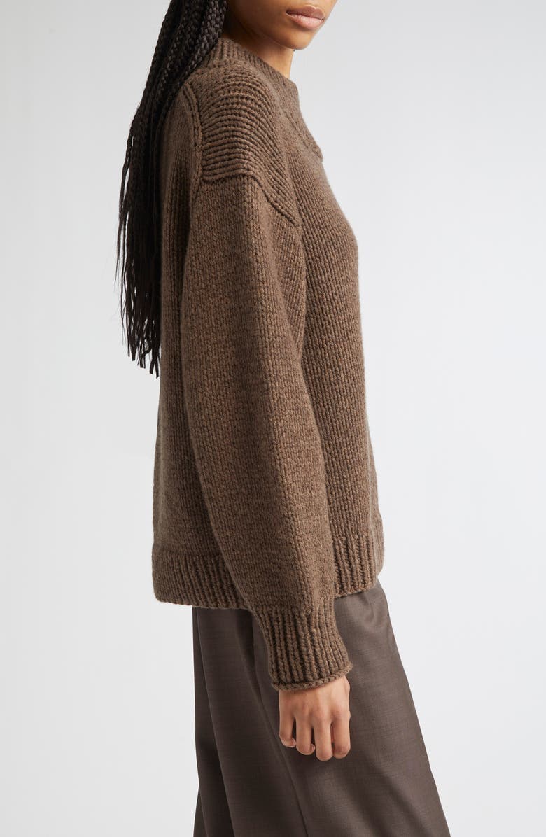 LOULOU DE SAISON Ryle Cashmere Turtleneck Sweater, Alternate, color, Brown